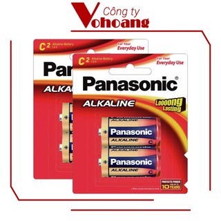 Vỉ 2 Pin Panasonic Alkaline C LR14T/2B (Gold)