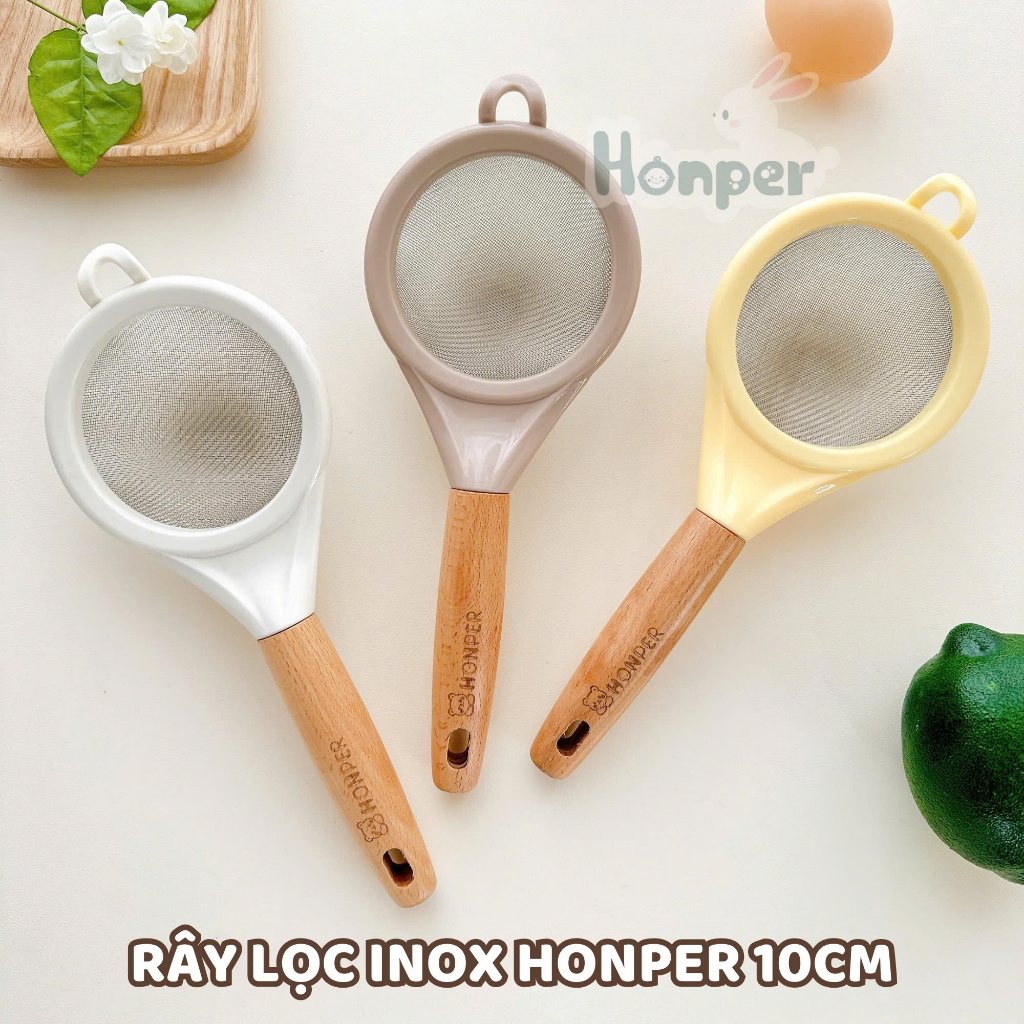 Rây lọc Honper inox 304, rây inox lọc cháo và đồ ăn dặm siêu mịn cho bé ...