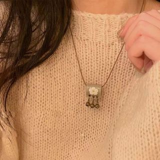 Dây Chuyền Nữ Vintage Đá  Phong Cách Boho Handmade Cá Tính - Phụ Kiện Cổ Điển Xinh Xắn