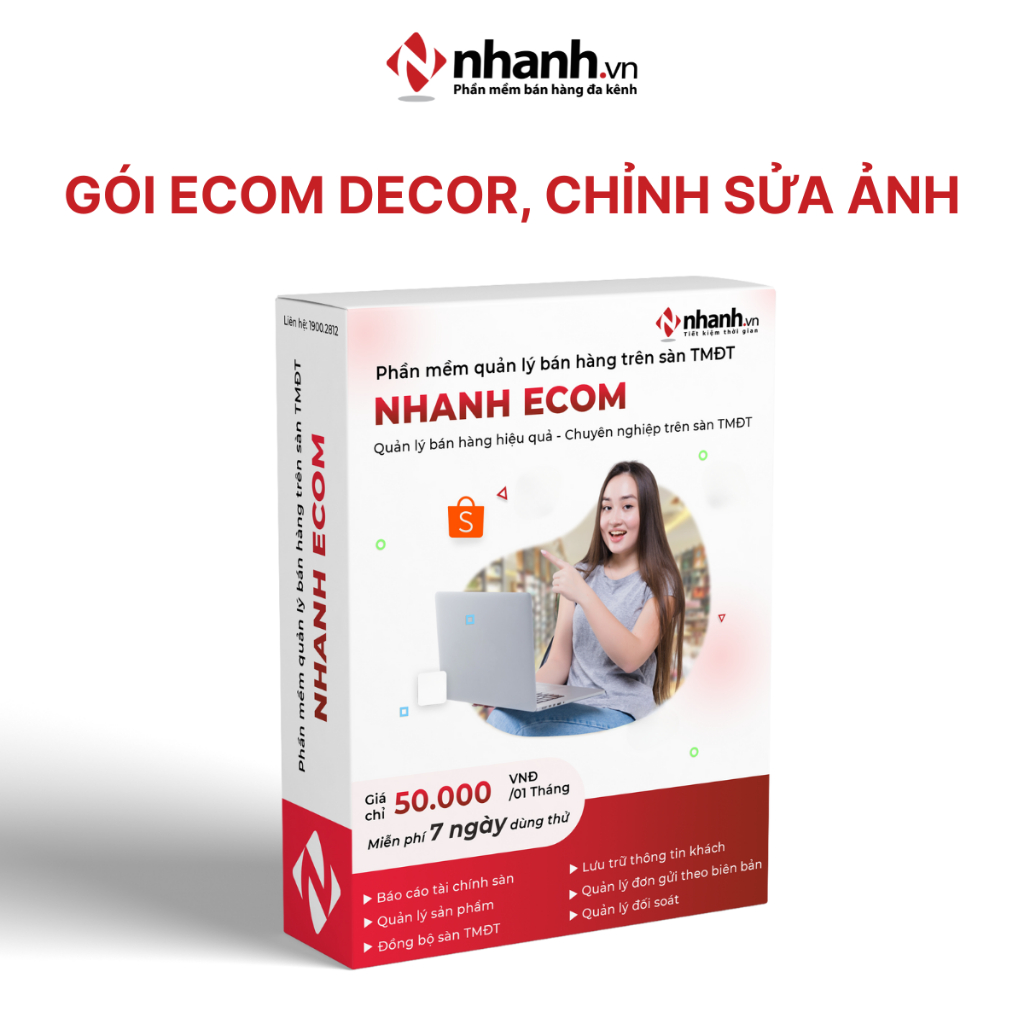 Nhanhvn Gói Ecom - Decor 1, Decor 2, Chỉnh sửa hình ảnh | Shopee Việt Nam