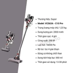 Máy hút bụi không dây Deerma VC80 lực hút mạnh, Máy hút bụi cầm tay có đầu hút nệm, màn hình LED, pin tháo rời — ảnh 3