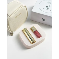 Set 2 son Whoo glow lip balm pink kèm ví da trắng