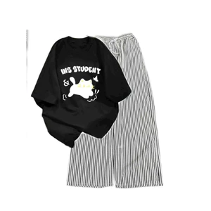 Sét Bộ Quần Kẻ Caro Ổng Rộng Đũi Xốp+ Kèm Áo Phông Form Rộng Tay lỠ chất cotton -Quần áo 94