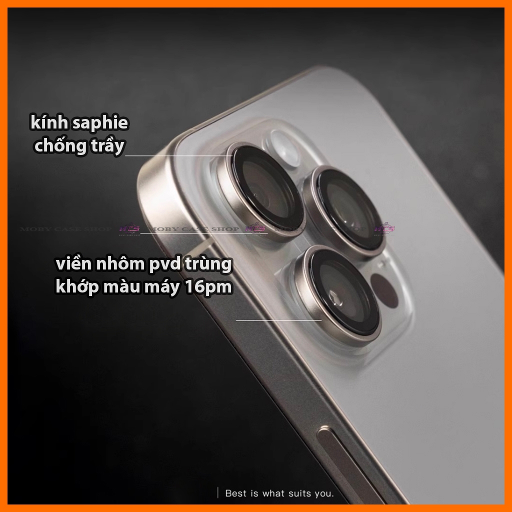 Chụp Bảo Vệ Lens Camera PVD 2 Tầng Saphie Iphone 17 pro max 16 promax 15 14 full dòng !