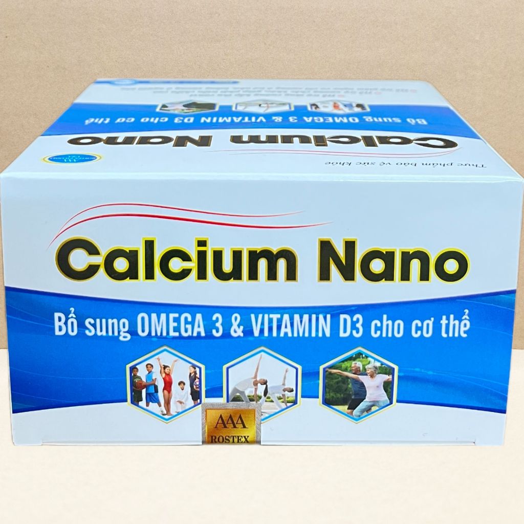 Calcium Nano Xanh Dương 100 Viên - Rostex - Vinaphar - Vitamin Chữa Lành