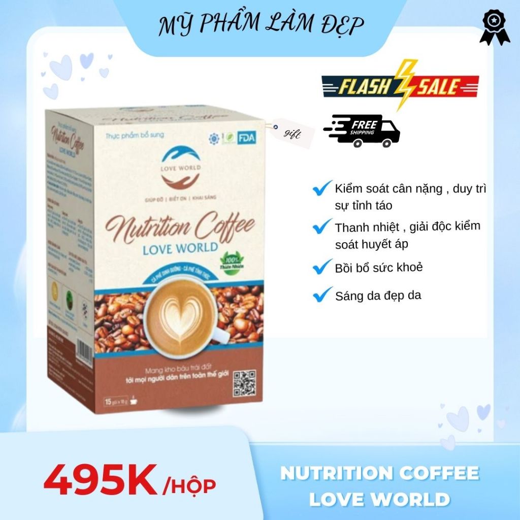 Nutrition Coffee Love World Caffe Thành Phần Tự Nhiên – 15 Gói/Hộp ...
