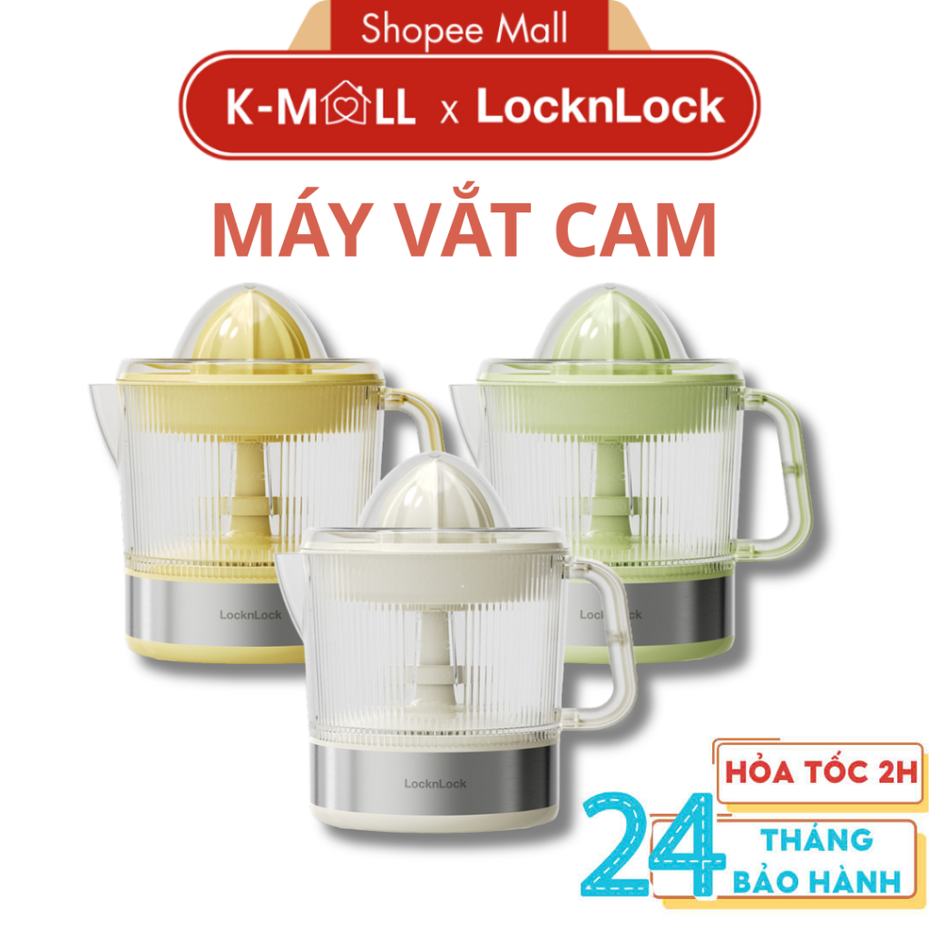 Máy Vắt Cam LocknLock Citrus Juicer EJJ244 (700ml), 3 Màu Lựa Chọn, 40W, Xoay Ép 2 Chiều - K-MALL