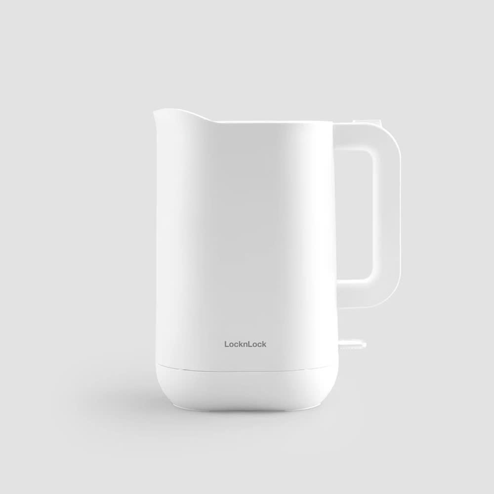Ấm Đun Siêu Tốc Giảm Âm LocknLock Silent Electric Kettle EJK216WHT Màu Trắng (1.2L) Phủ Sứ - K-MALL