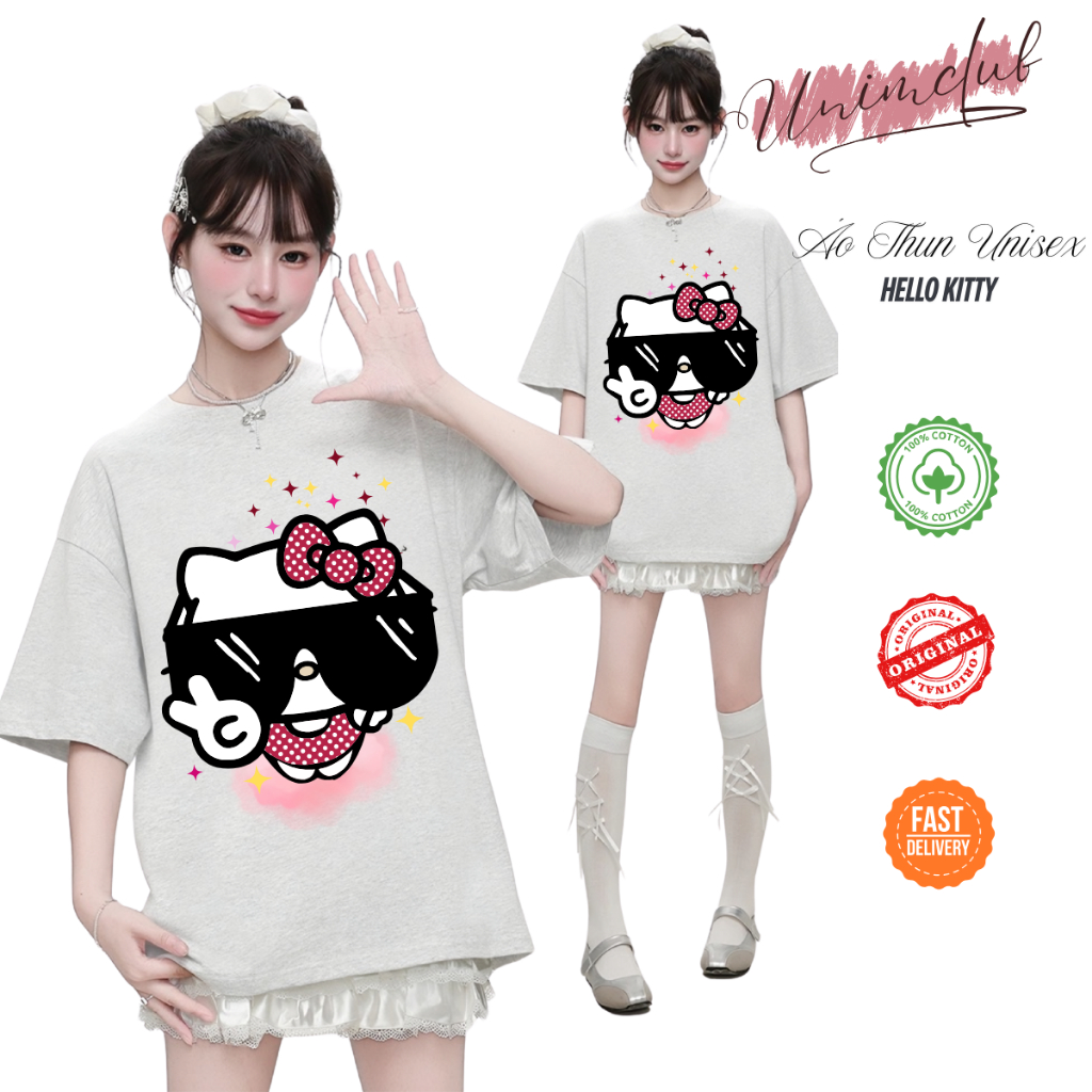 [Cotton Việt] Áo Thun Kitty Bikini Hottrend 2025 Form Áo Unisex Dáng Rộng Cotton Cao Cấp Premium APKT