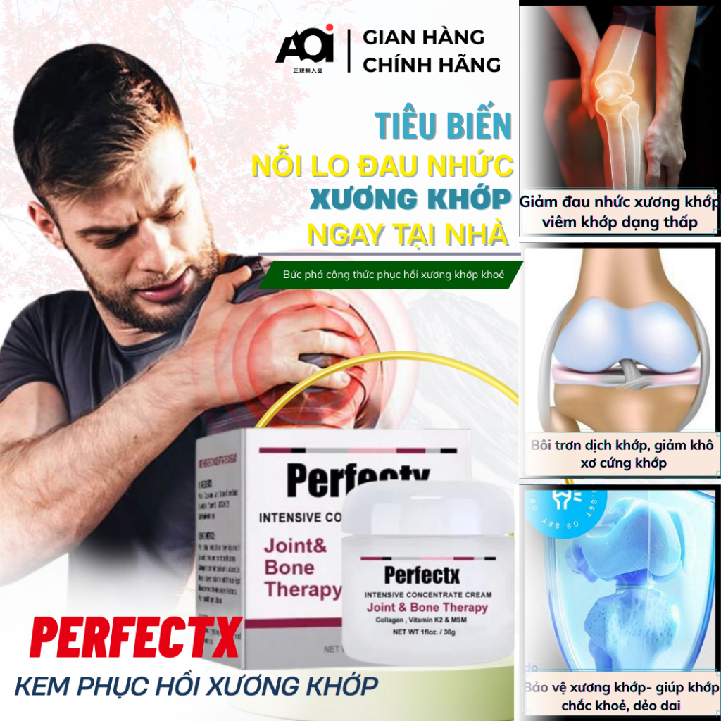 Kem Xương Khớp Perfectx Mỹ 30g – Giảm Đau Nhức Xương Khớp, Đau Lưng, Gối, Vai, Cứng Mỏi Khớp, Khô Khớp | AOI SHOP
