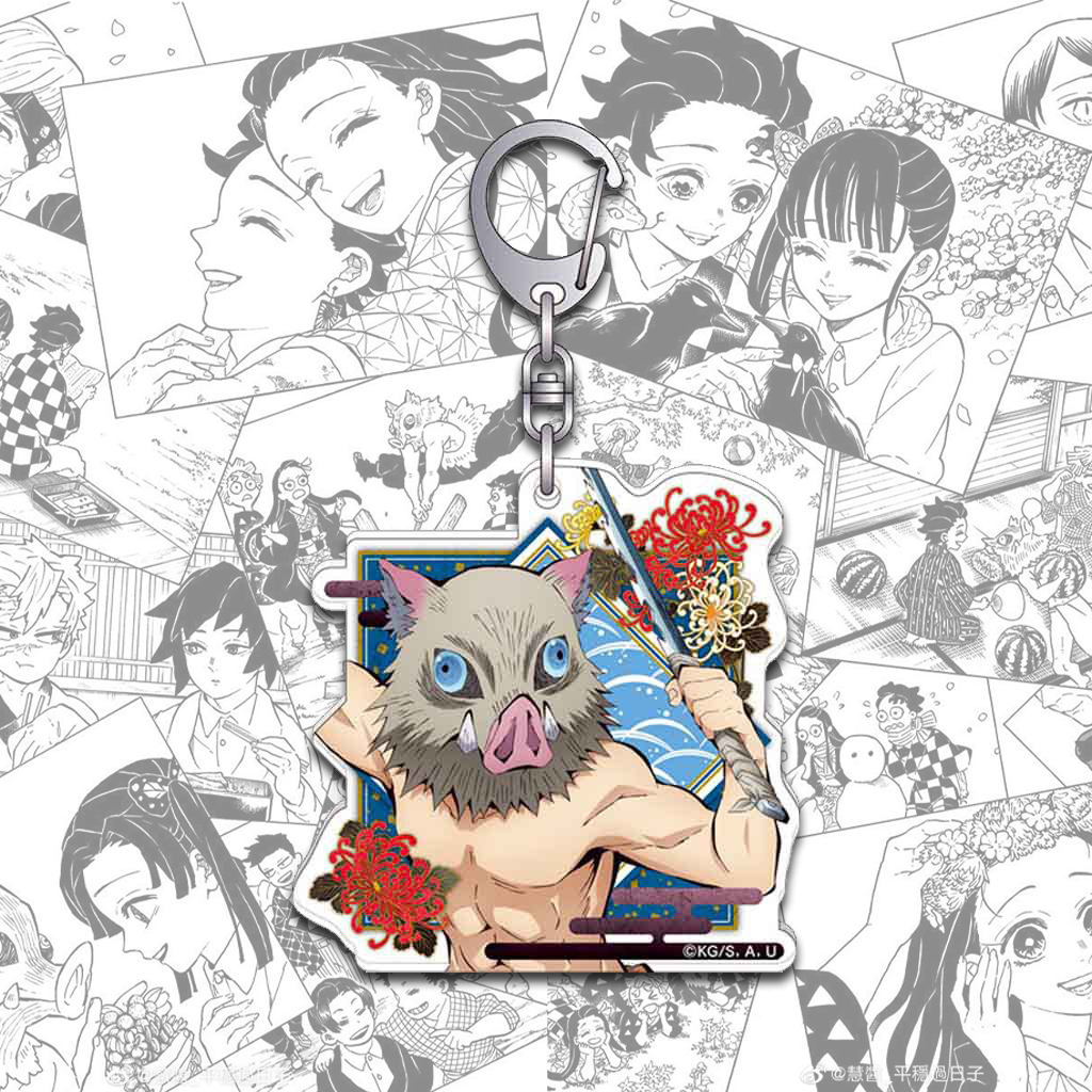 Móc Khoá, Keychain Kimetsu No Yaiba Cực Ngầu In 2 Mặt Chất Liệu Mica Trong Acrylic Nhiều Mẫu Tokito Nezuko - SakuMai