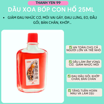 [dầu hổ] Dầu Xoa Bóp Nóng Con Hổ – Hỗ Trợ Giảm Đau Cơ Xương Khớp, Bong Gân, Tê Thấp, Chuột Rút Đau Gối, Cổ Vai Gáym