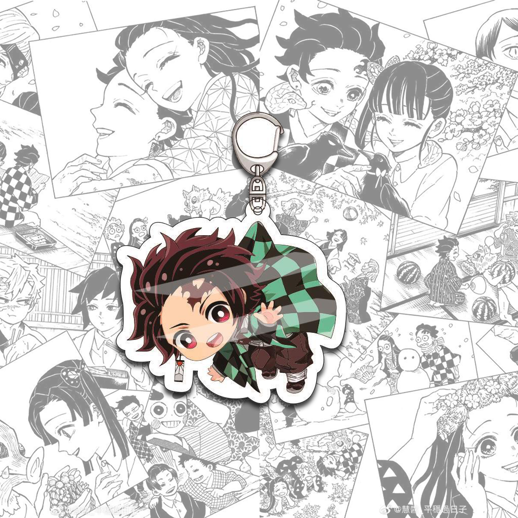 Móc Khoá, Móc Chìa Khoá Chibi Kimetsu No Yaiba Được Làm Bằng Acrylic In 2 Mặt Chất Lượng Cao Cực Ngầu Và Cute - SakuMai