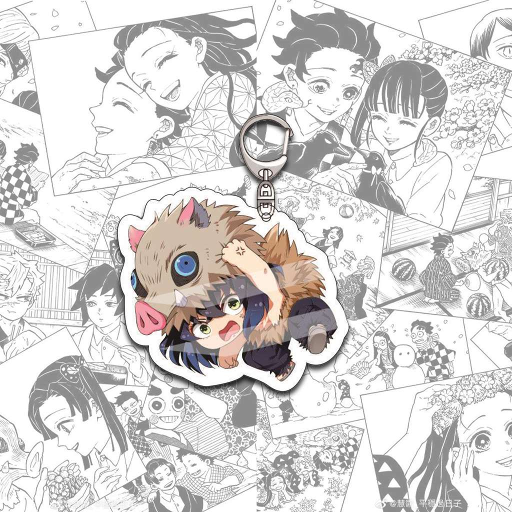 Móc Khoá, Móc Chìa Khoá Chibi Kimetsu No Yaiba Được Làm Bằng Acrylic In 2 Mặt Chất Lượng Cao Cực Ngầu Và Cute - SakuMai
