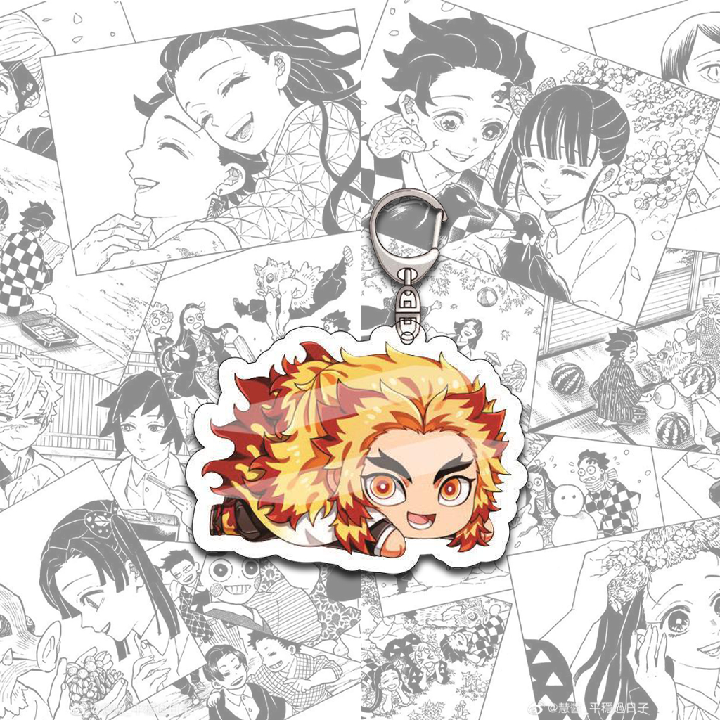 Móc Khoá, Móc Chìa Khoá Chibi Kimetsu No Yaiba Được Làm Bằng Acrylic In 2 Mặt Chất Lượng Cao Cực Ngầu Và Cute - SakuMai