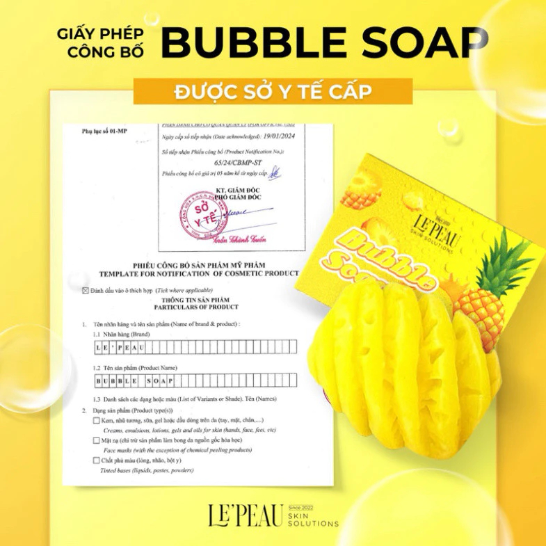 Soap Khóm, Soap Bưởi, xà phòng tắm trắng, khóm thơm soap tắm trắng Bubble Soap