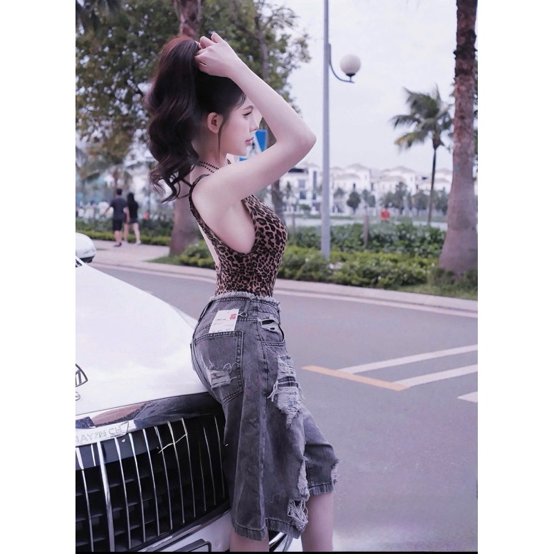 Áo body suits ba lỗ phối hoạ tiết mix đồ cực chất tôn dáng sẵn hàng