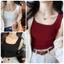 Áo Ba Lỗ Trơn Cổ Vuông Viền Bản To, Áo Thun Nữ Ôm Body Chất Tăm Lạnh