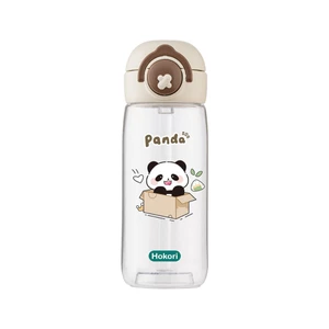 Bình nước trẻ em Panda 480ml Hokori 0080, Bình Tập Uống Cho Bé Yêu Việt Nhật Cao Cấp, Bình nước trẻ em có ống hút GD VN