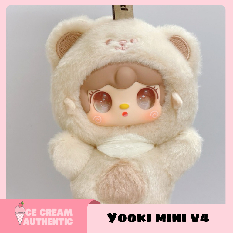 [Hỏa tốc HCM] Blind Box Móc khóa gấu bông Yooki V4 Take A Bite Of Bear Series chính hãng
