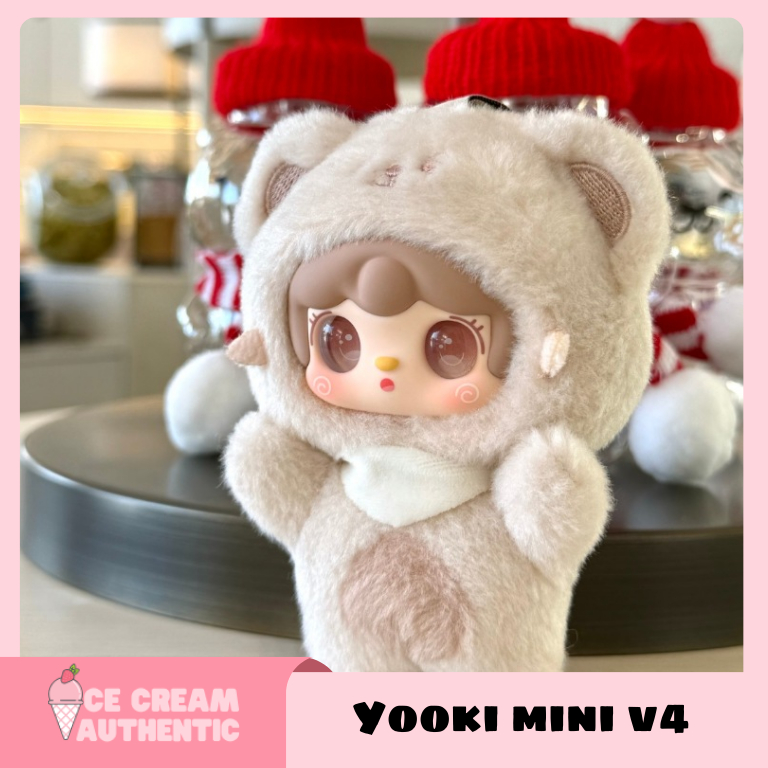 [Hỏa tốc HCM] Blind Box Móc khóa gấu bông Yooki V4 Take A Bite Of Bear Series chính hãng