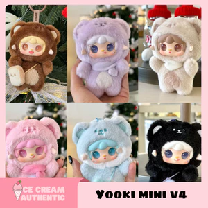 Blind Box Móc khóa gấu bông Yooki V4 Take A Bite Of Bear Series chính hãng