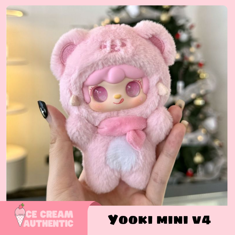 [Hỏa tốc HCM] Blind Box Móc khóa gấu bông Yooki V4 Take A Bite Of Bear Series chính hãng