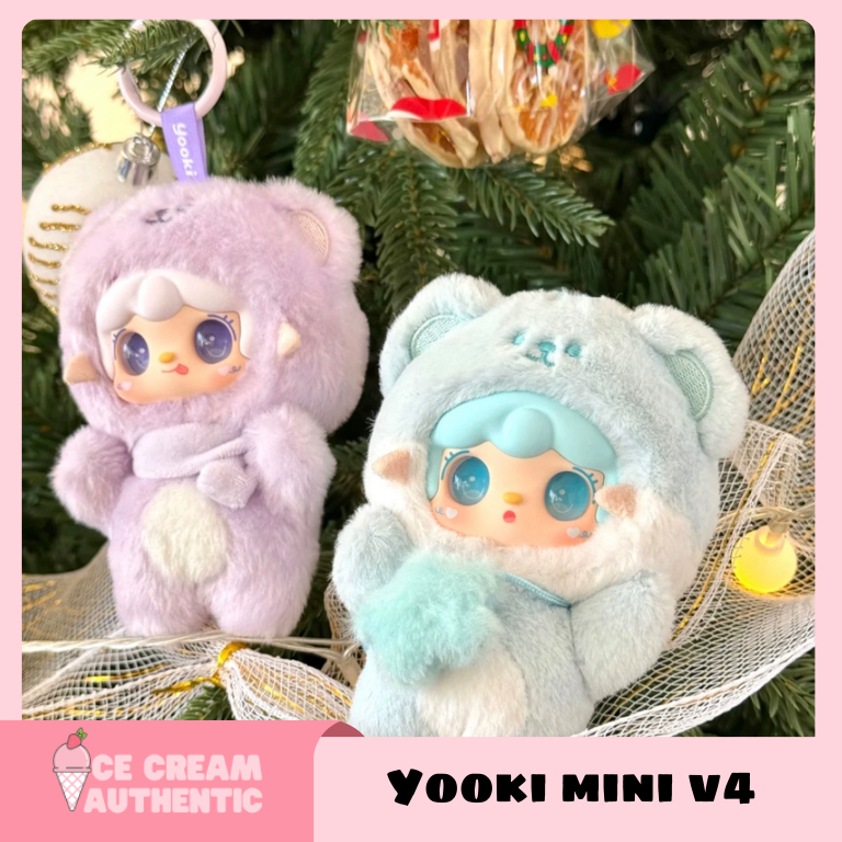 [Hỏa tốc HCM] Blind Box Móc khóa gấu bông Yooki V4 Take A Bite Of Bear Series chính hãng
