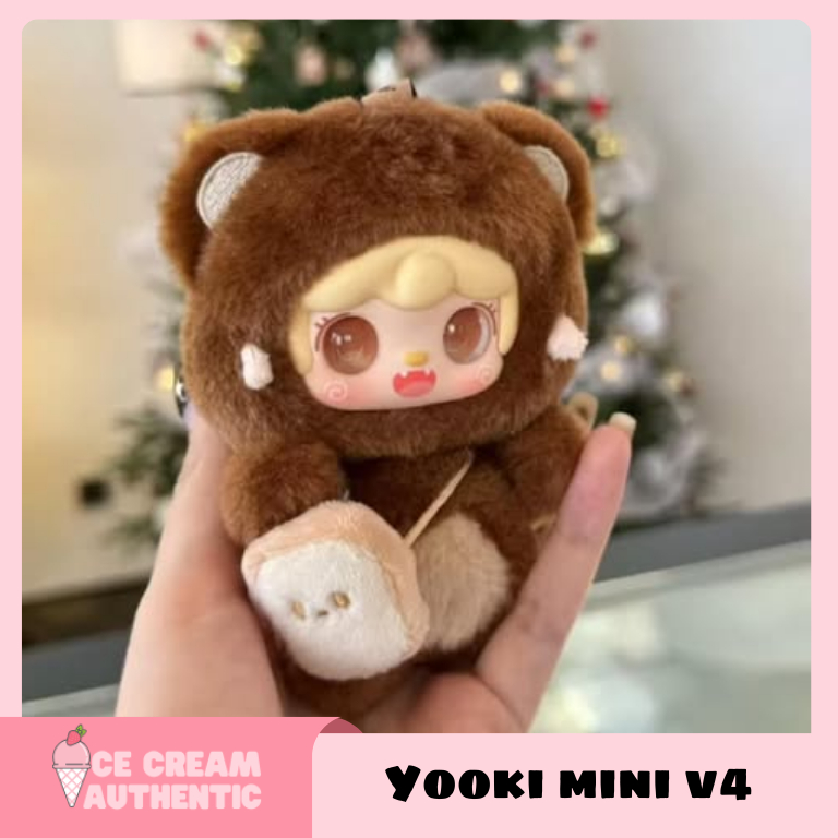 [Hỏa tốc HCM] Blind Box Móc khóa gấu bông Yooki V4 Take A Bite Of Bear Series chính hãng