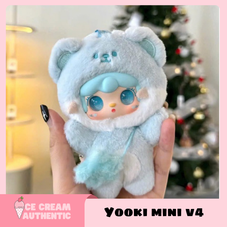[Hỏa tốc HCM] Fullset 6 Blind Box Móc khóa gấu bông Yooki V4 Take A Bite Of Bear Series chính hãng - ice.cream.authentic