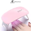 Đèn hơ móng tay Mini SUN 6 bóng LED USB, gấp gọn tiện lợi, hơ gel khô nhanh hiệu quả