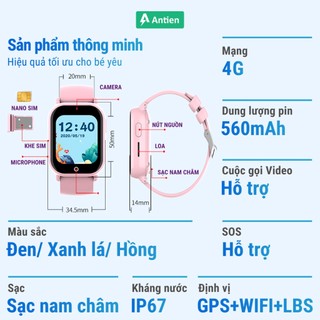 Đồng Hồ Định Vị Trẻ Em Wonlex CT22 - Lắp Sim 4G Nghe Gọi Video Call, SOS, GPS,WIFI,LBS - Chính Hãng