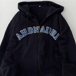 Áo Khoác Nỉ Bông AHDNADRI Form Rộng Unisex Nam Nữ, Áo Hoodie Zip Phong Cách Hàn Quốc Ảnh Thật