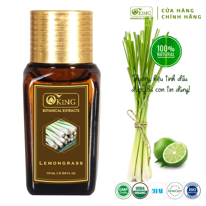 Tinh dầu Sả chanh đuổi muỗi côn trùng chai nhỏ 10ml | Oking Việt Nam