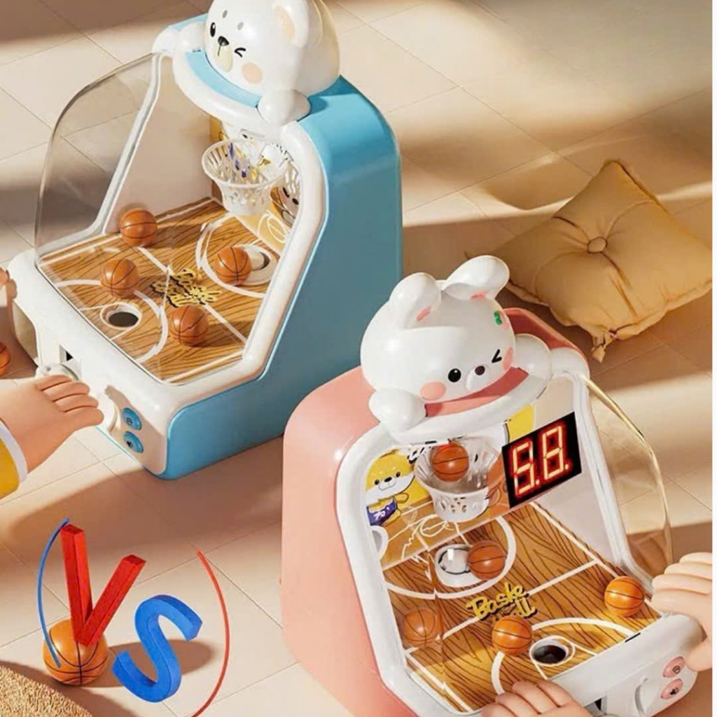 Đồ Chơi Máy Bắn Bóng Rổ Tính Điểm Có Màn Hình LED Hiển Thị, Có Đèn Nhạc