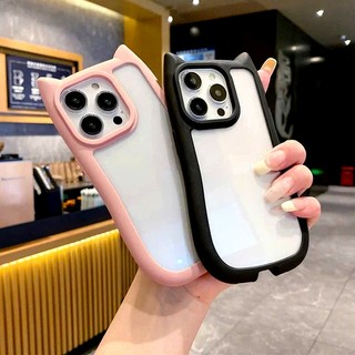 Ốp Lưng iPhone TPU Silicon Tai Mèo Chống Sốc, Trong Suốt, Bảo Vệ Camera - iP 7/8/X/XS/11/12/13/14/15/16/17/Plus/Pro/Max