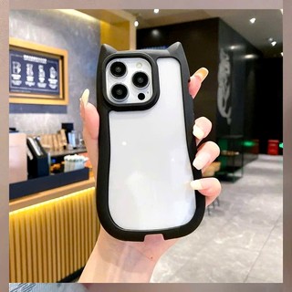 Ốp Lưng iPhone TPU Silicon Tai Mèo Chống Sốc, Trong Suốt, Bảo Vệ Camera - iP 7/8/X/XS/11/12/13/14/15/16/17/Plus/Pro/Max
