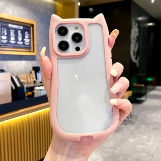 Ốp Lưng iPhone TPU Silicon Tai Mèo Chống Sốc, Trong Suốt, Bảo Vệ Camera - iP 7/8/X/XS/11/12/13/14/15/16/17/Plus/Pro/Max