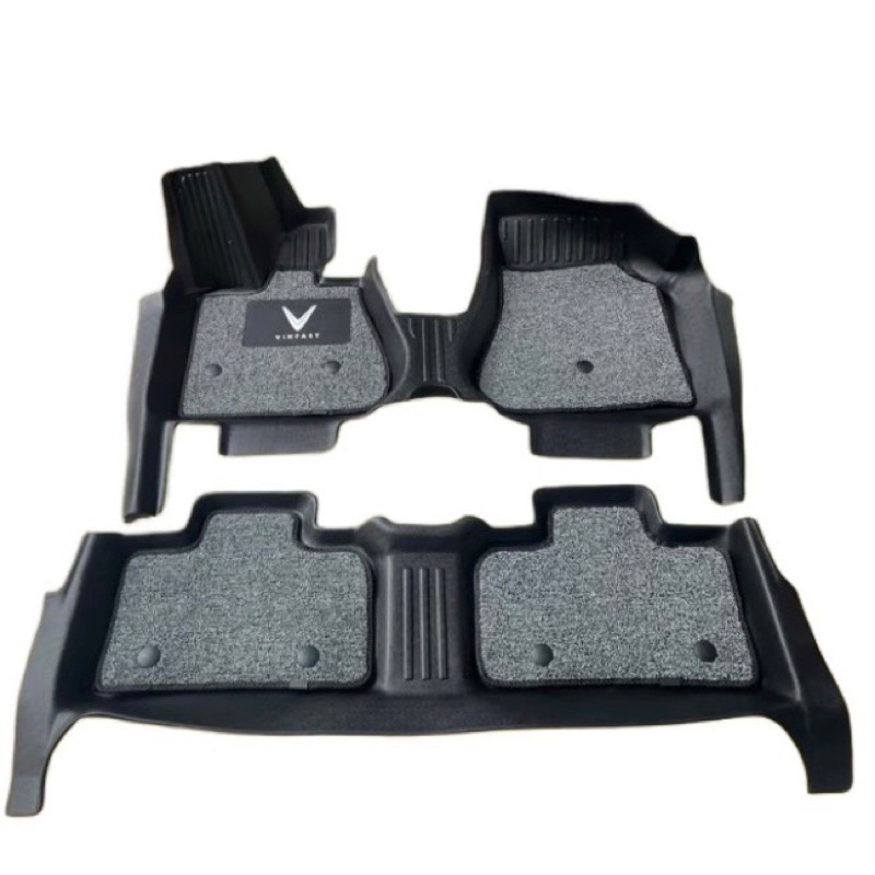 Thảm lót sàn nhựa TPE 5D xe Vinfast VF6 tràn viền có rối hàng cao cấp