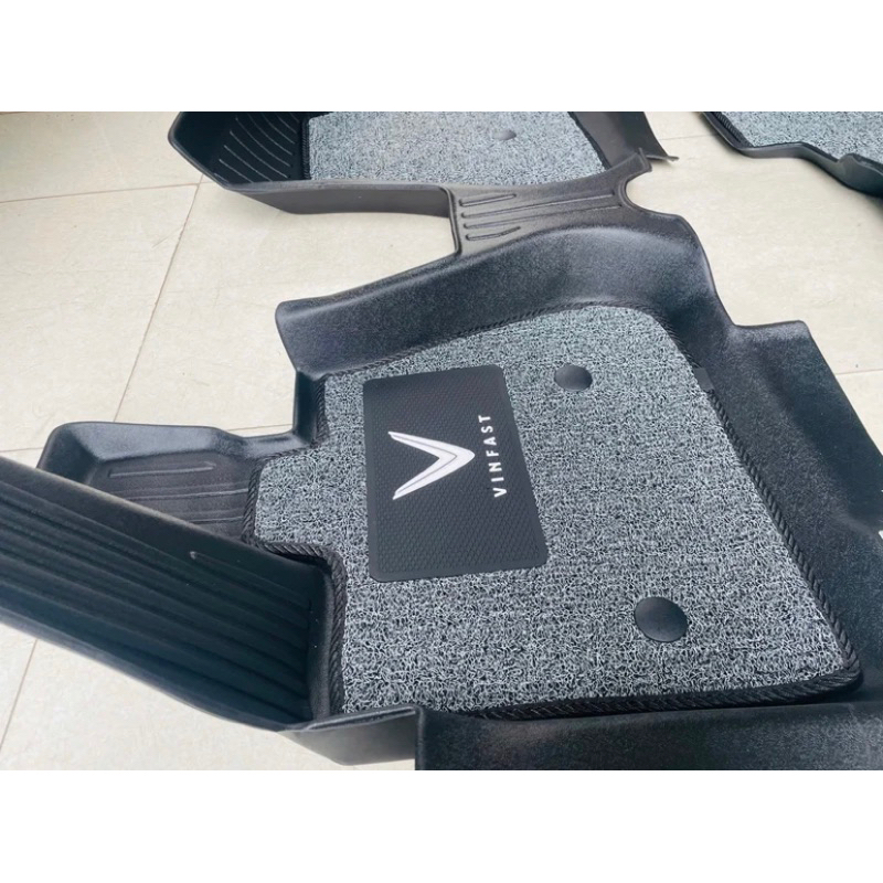 Thảm lót sàn nhựa TPE 5D xe Vinfast VF6 tràn viền có rối hàng cao cấp