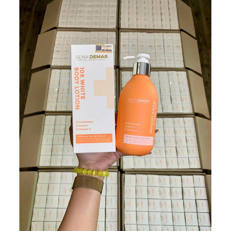 Kem body sena demar 10x white body lotion giúp dưỡng trắng da 300ml - hạn 2028 kem body senademar Hàn Quốc  IS311