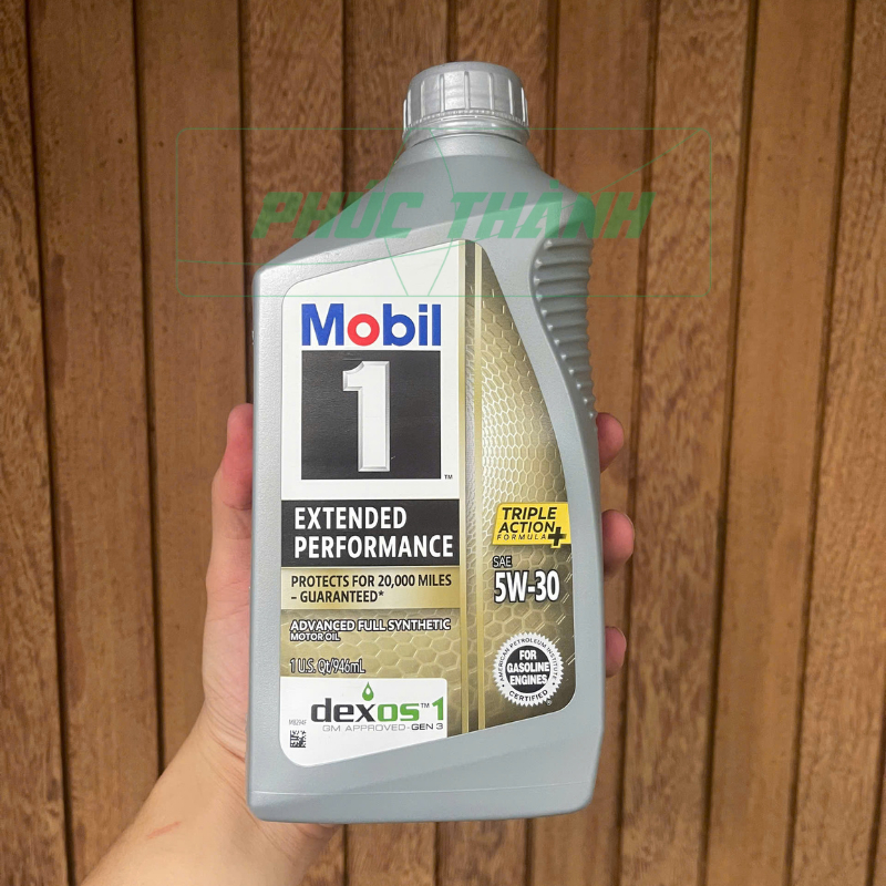 Thùng 6 Chai Dầu Nhớt Tổng Hợp Toàn Phần Ô-Tô MOBIL 1 EP 5W30 946ml Nhập Khẩu USA - Chính Hãng