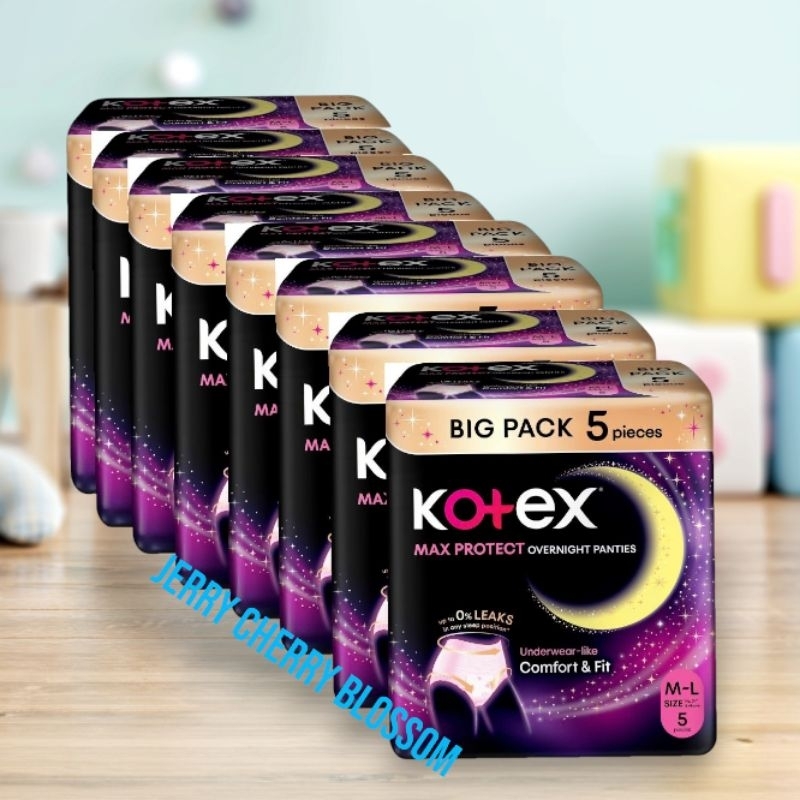 combo 8 gói Băng dạng quần Kotex size ML 5 miếng/gói (MẪU MỚI)