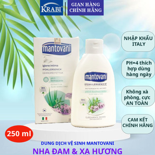 [Kèm Quà Tặng] Mantovani Dung dịch vệ sinh phụ nữ, tạo bọt làm sạch sâu | Chai 250ml