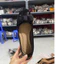 Giày búp bê nữ mũi vuông đế bằng Annmodels chất liệu xi bóng phối nơ xinh thời trang _A028NX