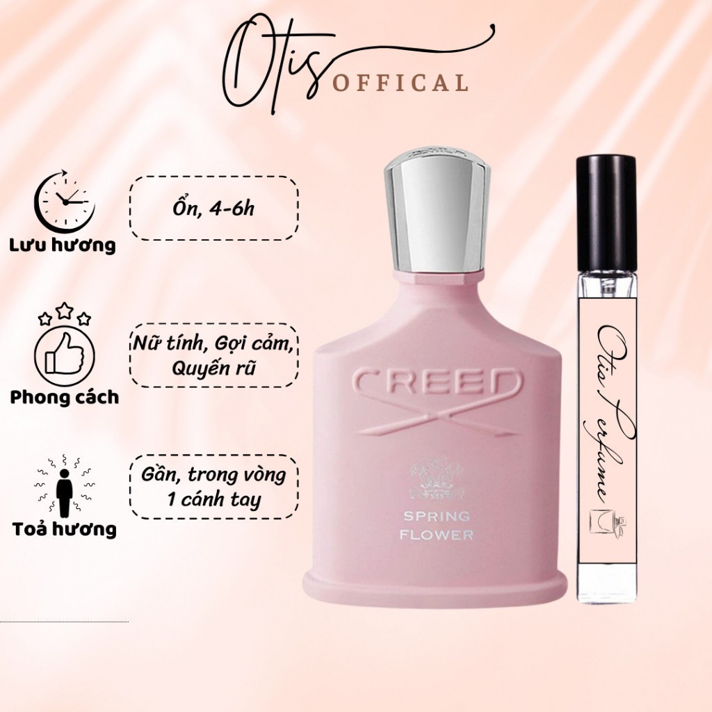 Nước Hoa Chiết 10ml Nữ Creed Spring Flower EDP 2023 (Hồng) Hương Thơm Nữ tính