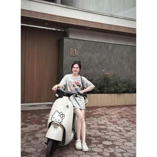 tem dán trang trí xe điện hello kity