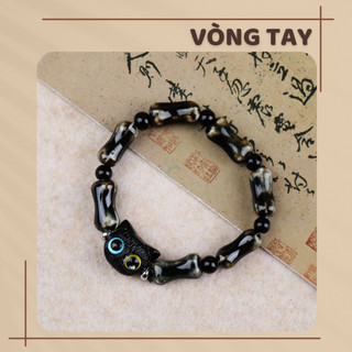 Vòng Tay Mèo Đêm Song Nhãn – tượng trưng cho sự bảo vệ, huyền bí và cá tính mạnh mẽ