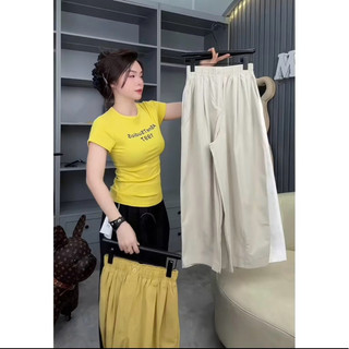 Quần Baggy From Chuẩn Chất Kaki Mềm Dáng Trơn Basic Cạp Cúc Lưng Chun Siêu Hack Dáng