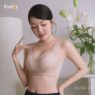Áo Ngực Định Hình𝐅𝐞𝐞𝐥𝐬𝐲 Bra Lót Mỏng bản to không gọng Chống Hằn, Gom Mỡ Lưng Nách Aura 22